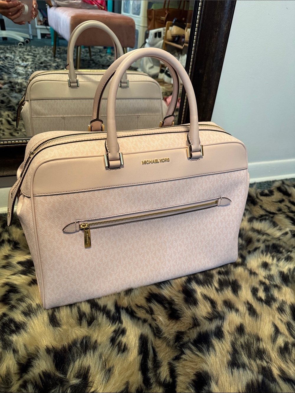 Michael Kors Blush Pink weekender bag